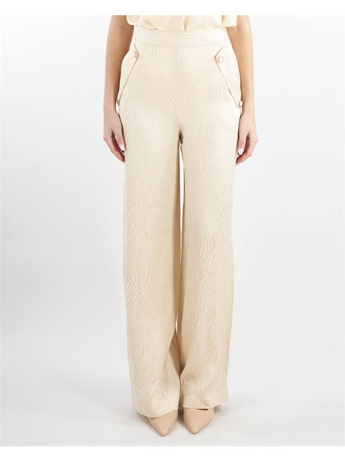 Micro zebra print jacquard trousers Simona Corsellini SIMONA CORSELLINI | Trousers | PA01401TJAQ0025615